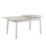 Hanah Home Santiago White-Stone Conjunto de Mesa de Comedor Extensible y Sillas